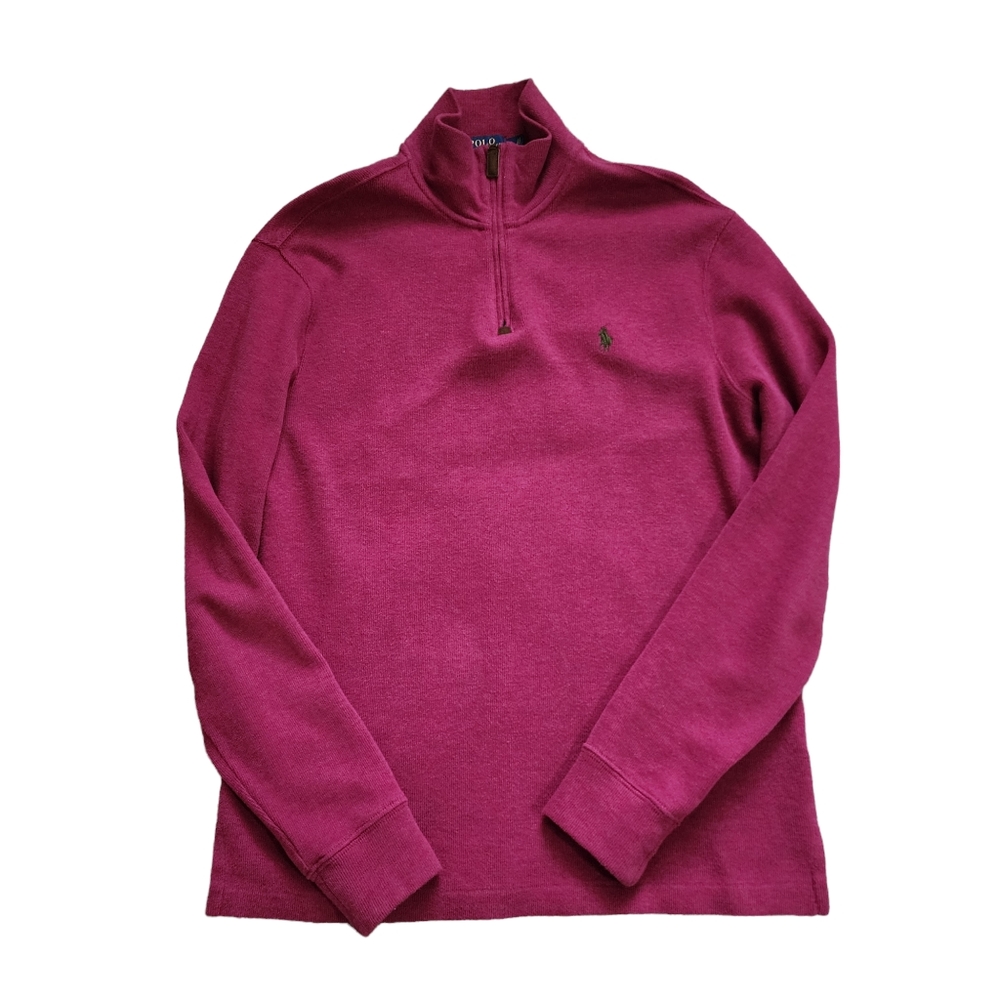 Polo Ralph Lauren Men's French Rib Sweater‎ Quarter Zip Pullover Small